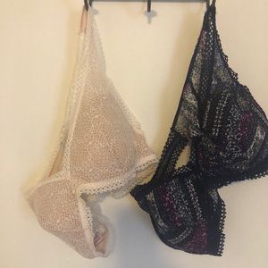 2 Victoria’s Secret Lace Bralettes medium